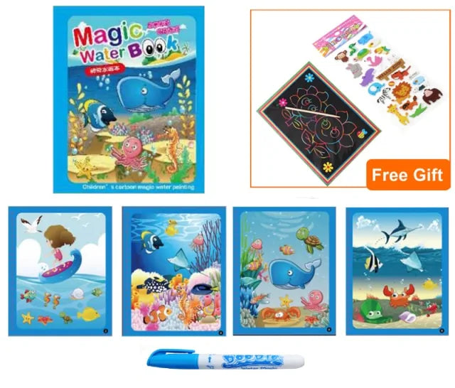 Magic Water Drawing Coloring Book